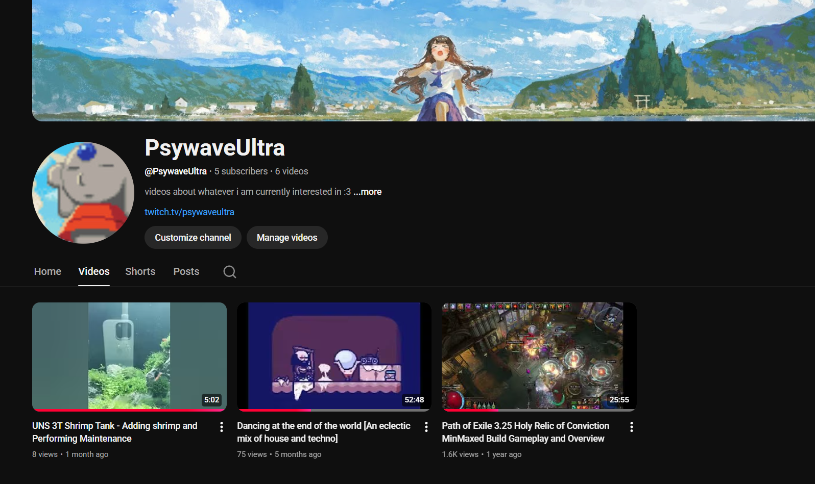 YouTube — music & aquarium videos
